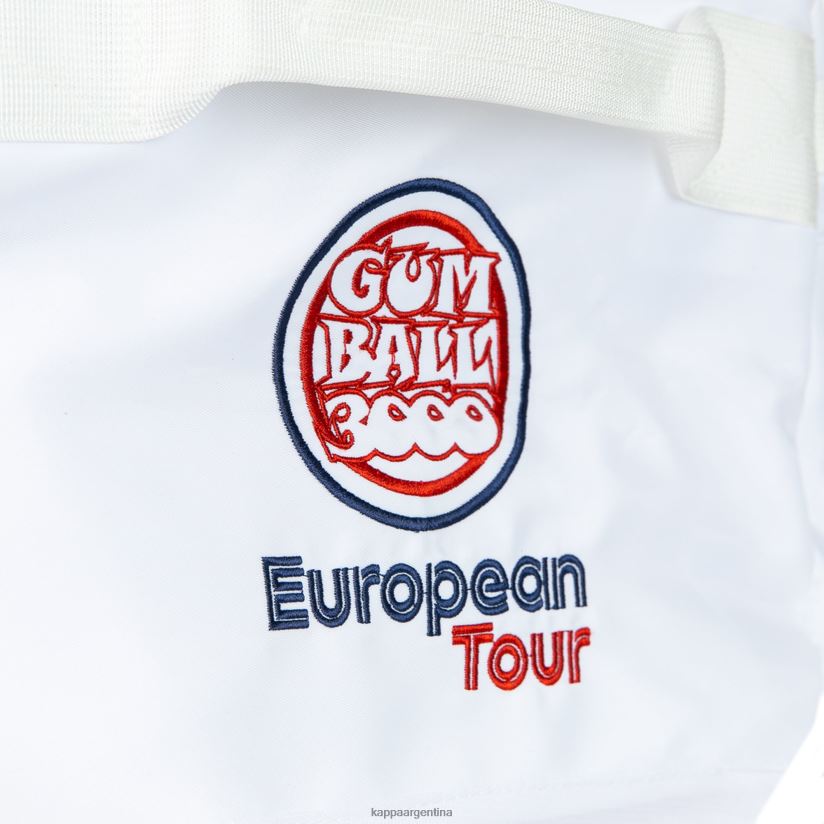 Kappa unisexo auténtica bolsa de lona curzio gumball 3000 blanco 2FJJXV365