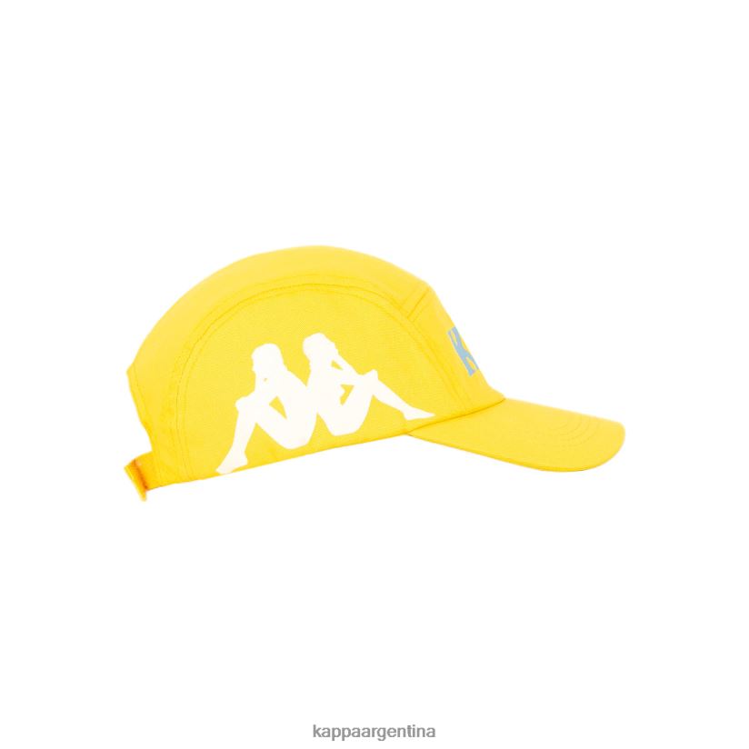Kappa unisexo gorra anfrei auténtica amarillo azul claro 2FJJXV304