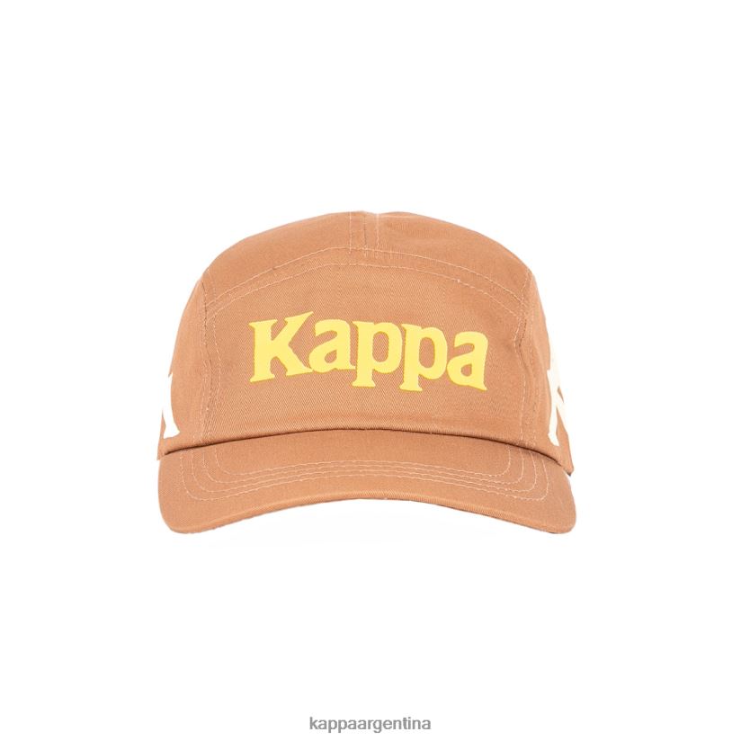 Kappa unisexo gorra anfrei auténtica marrón amarillo 2FJJXV305