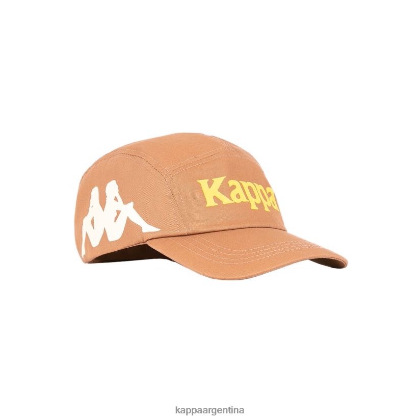 Kappa unisexo gorra anfrei auténtica marrón amarillo 2FJJXV305
