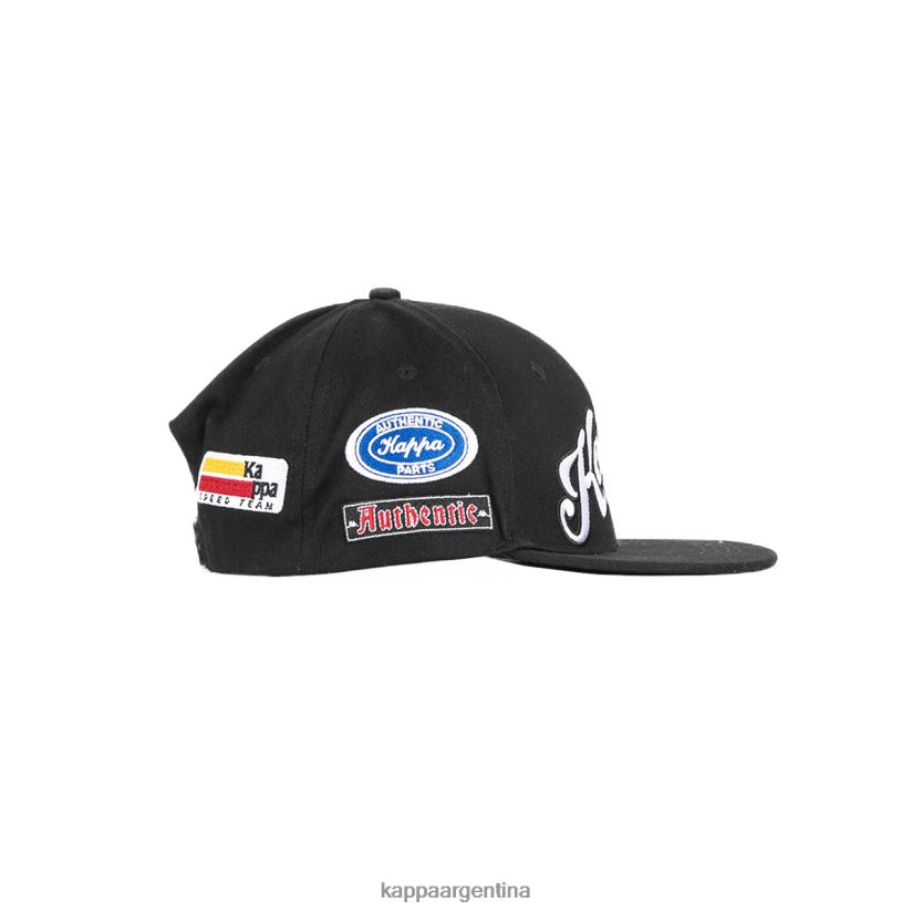 Kappa unisexo gorra de rastrillos auténtica humo negro 2FJJXV329
