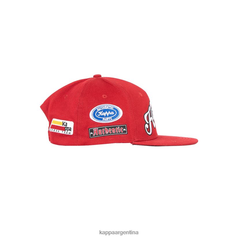 Kappa unisexo gorra de rastrillos auténtica rojo 2FJJXV328