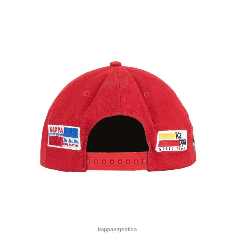 Kappa unisexo gorra de rastrillos auténtica rojo 2FJJXV328