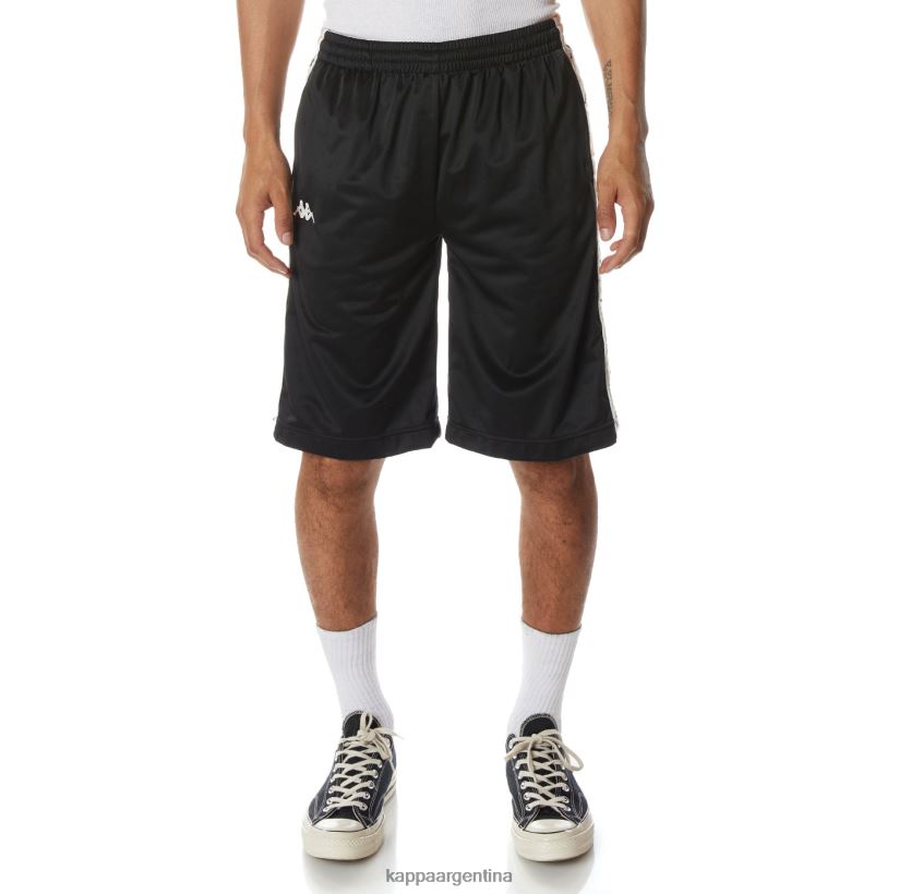 Kappa hombres 222 banda Treadwellzin 2 pantalones cortos humo negro 2FJJXV264