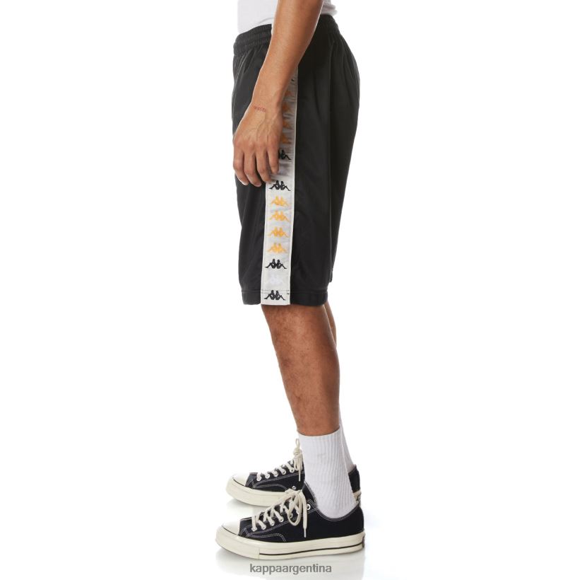 Kappa hombres 222 banda Treadwellzin 2 pantalones cortos humo negro 2FJJXV264
