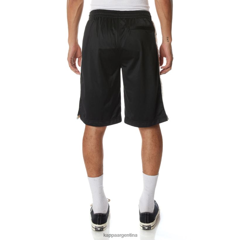 Kappa hombres 222 banda Treadwellzin 2 pantalones cortos humo negro 2FJJXV264