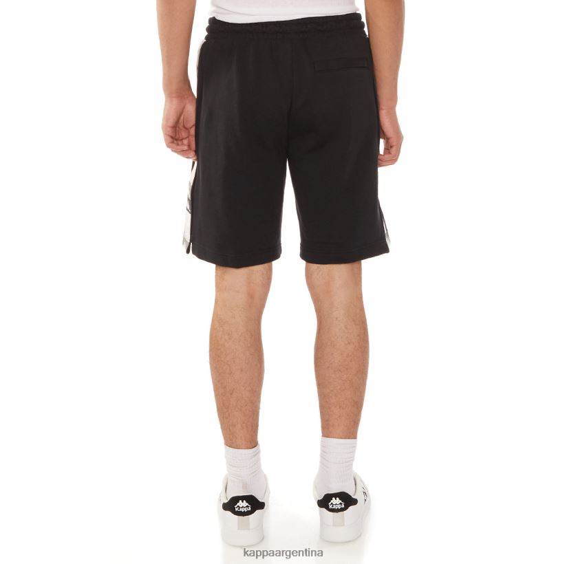 Kappa hombres 222 banda pantalones cortos jared azabache negro 2FJJXV227