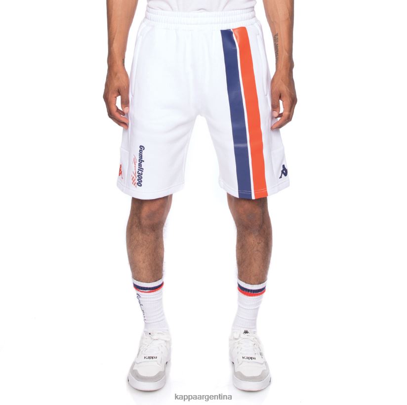 Kappa hombres auténticos pantalones cortos credy gumball 3000 blanco 2FJJXV278