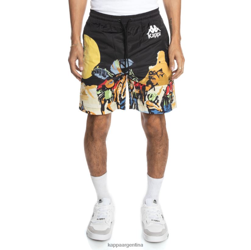 Kappa hombres auténticos pantalones cortos oasis negro azabache 2FJJXV256