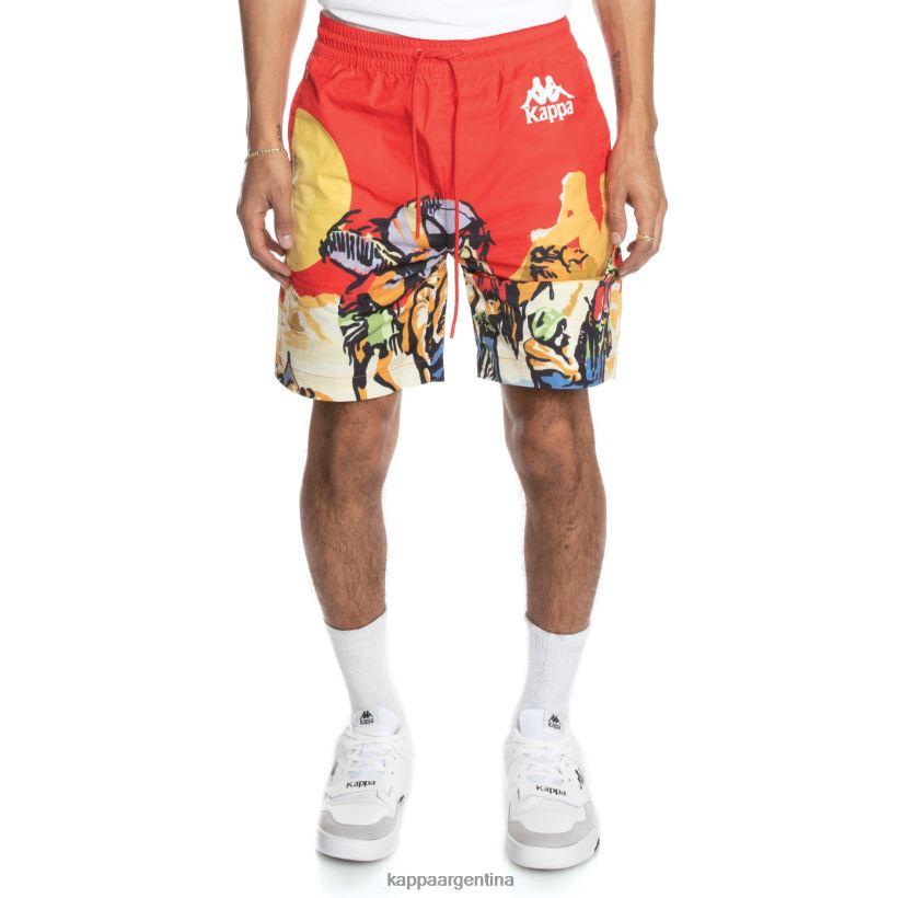 Kappa hombres auténticos pantalones cortos oasis rojo 2FJJXV246