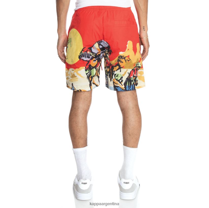 Kappa hombres auténticos pantalones cortos oasis rojo 2FJJXV246