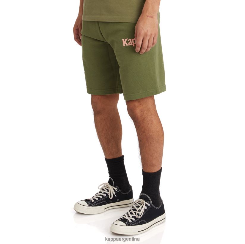 Kappa hombres auténticos pantalones cortos sangone aceituna verde 2FJJXV265