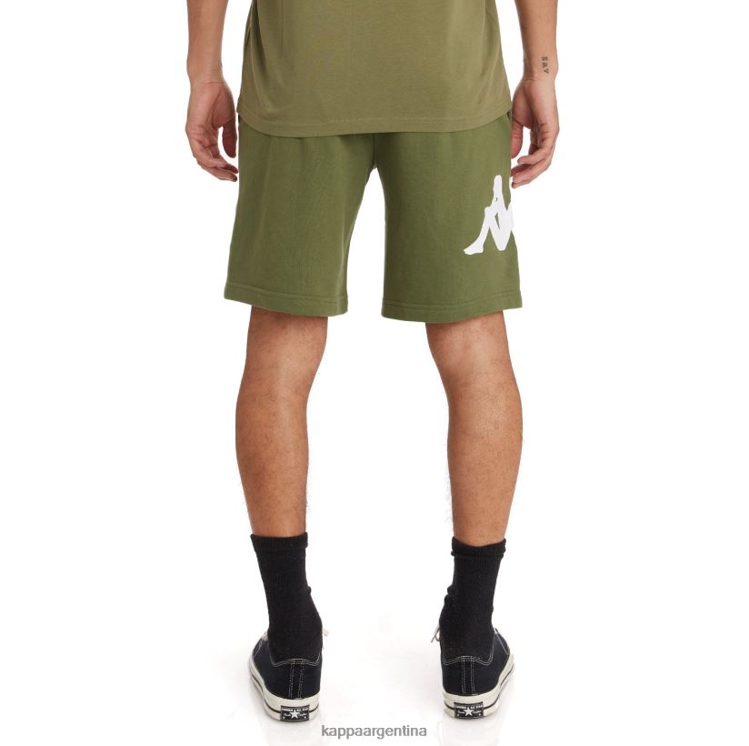 Kappa hombres auténticos pantalones cortos sangone aceituna verde 2FJJXV265