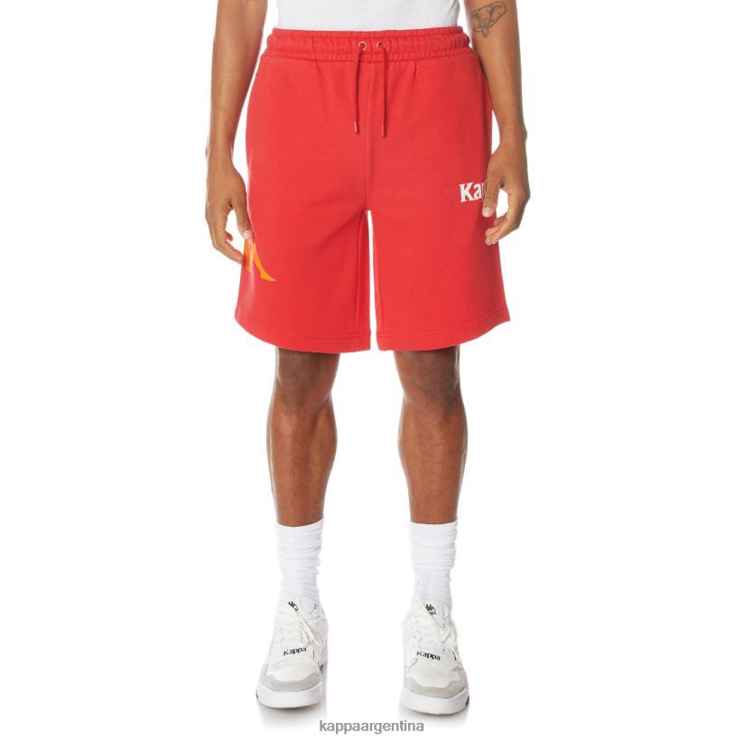 Kappa hombres auténticos pantalones cortos sangone rojo 2FJJXV243