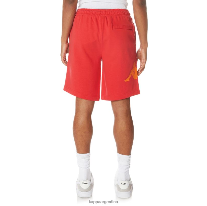 Kappa hombres auténticos pantalones cortos sangone rojo 2FJJXV243