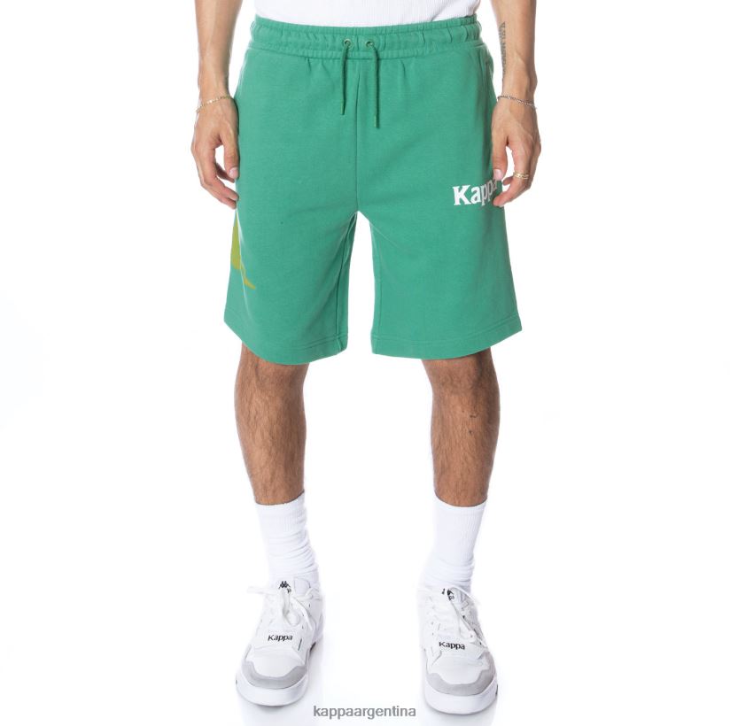 Kappa hombres auténticos pantalones cortos sangone verde 2FJJXV244