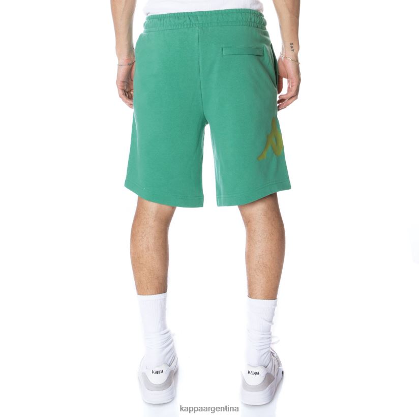 Kappa hombres auténticos pantalones cortos sangone verde 2FJJXV244
