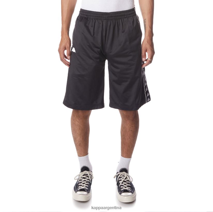Kappa hombres pantalones cortos 222 banda Treadwellz humo negro blanco 2FJJXV258