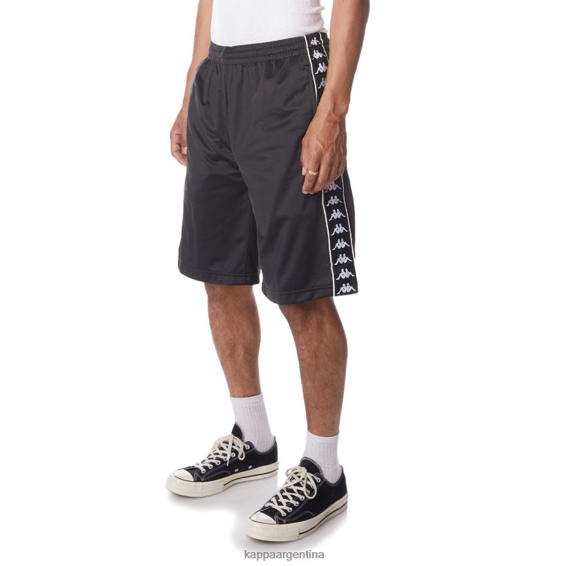 Kappa hombres pantalones cortos 222 banda Treadwellz humo negro blanco 2FJJXV258