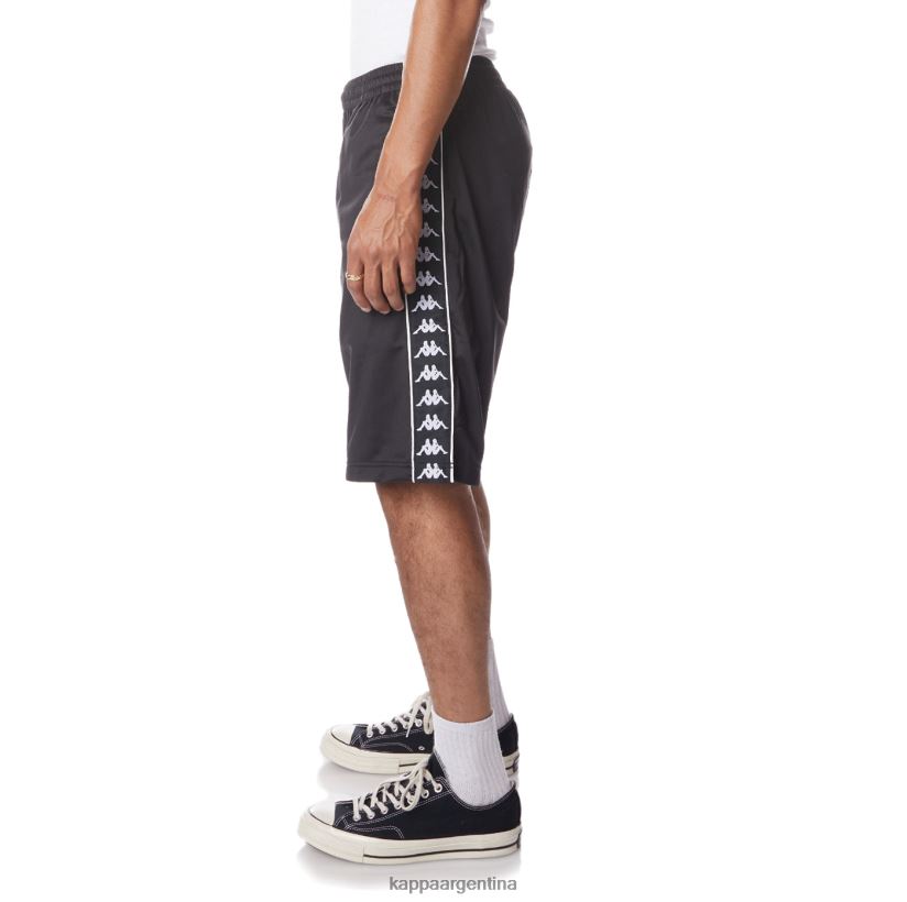 Kappa hombres pantalones cortos 222 banda Treadwellz humo negro blanco 2FJJXV258