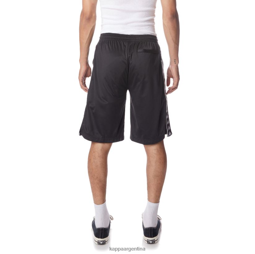 Kappa hombres pantalones cortos 222 banda Treadwellz humo negro blanco 2FJJXV258