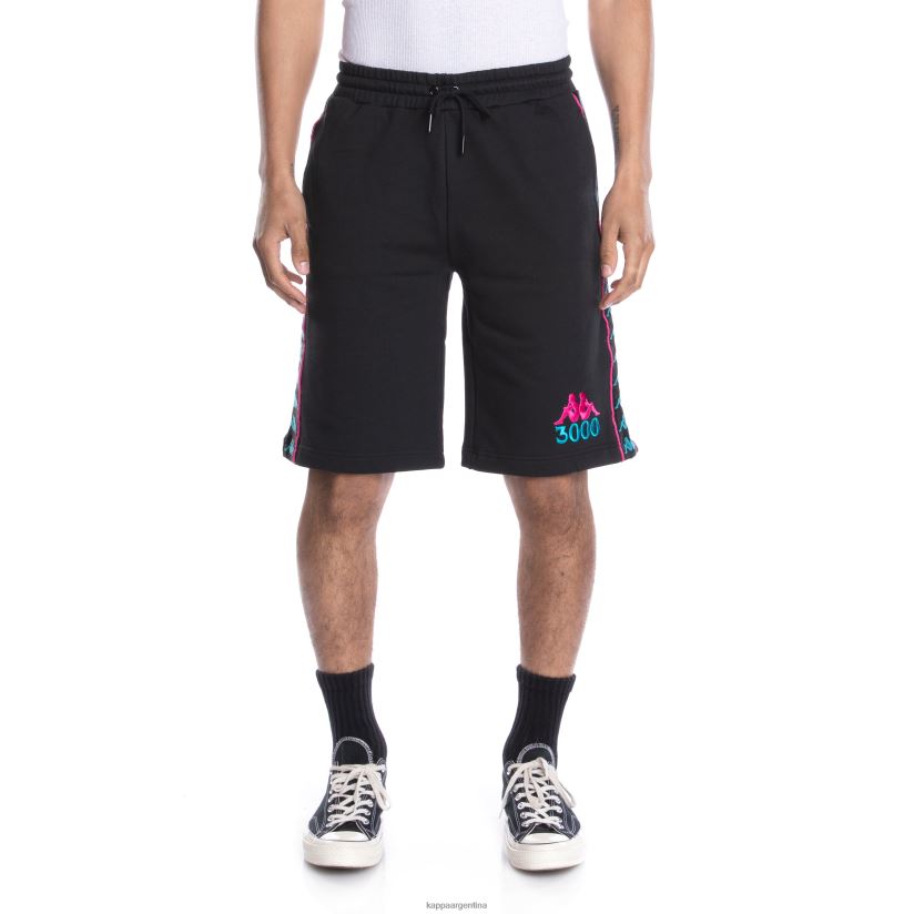 Kappa hombres pantalones cortos 222 banda gumball grifo negro 2FJJXV259