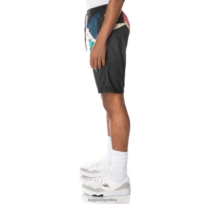 Kappa hombres pantalones cortos con logo negro azabache 2FJJXV255