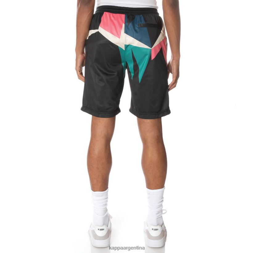 Kappa hombres pantalones cortos con logo negro azabache 2FJJXV255