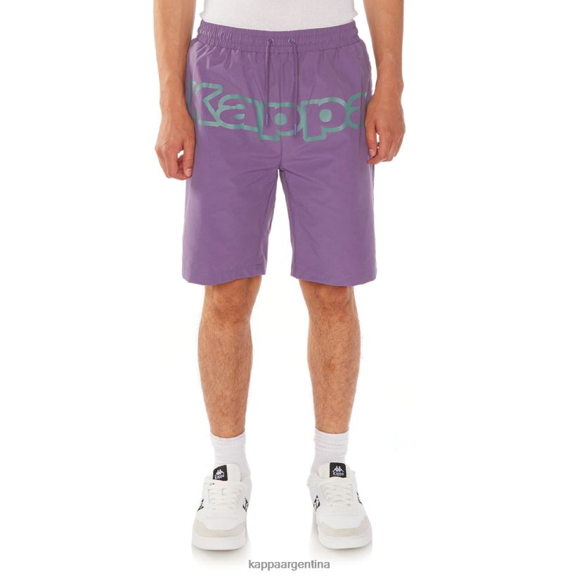 Kappa hombres shorts con logo a escala Violeta 2FJJXV223