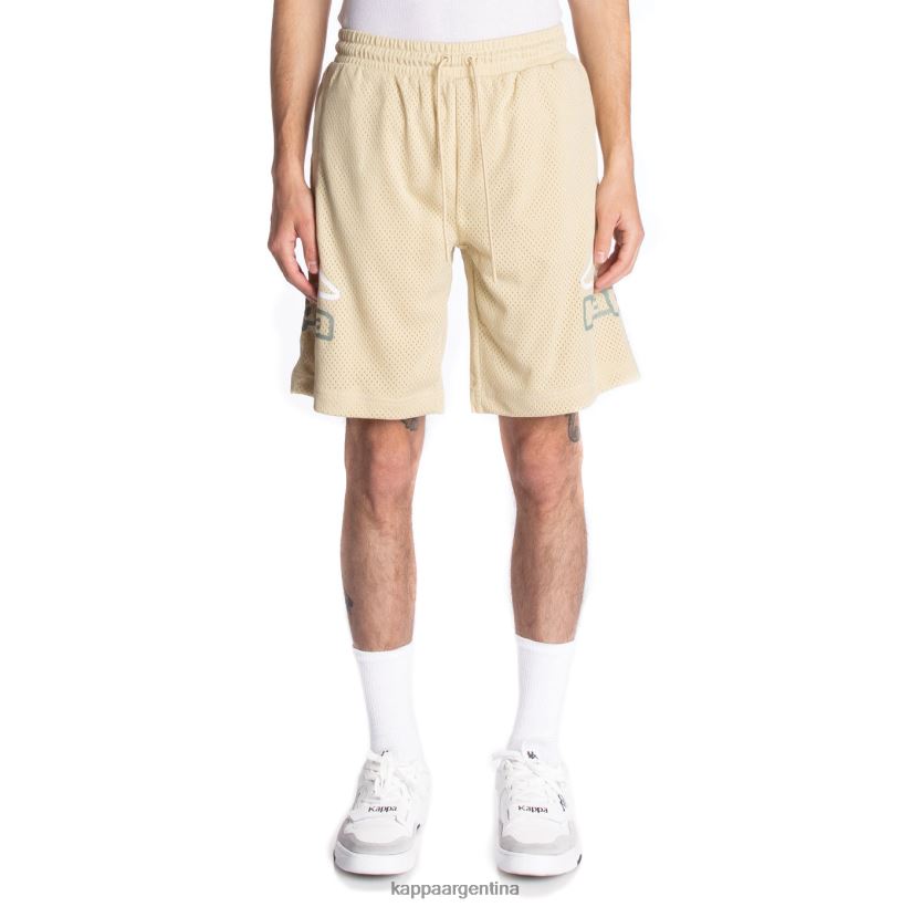 Kappa hombres shorts con logo y venado beige 2FJJXV221