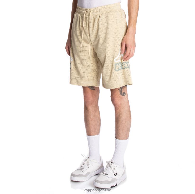 Kappa hombres shorts con logo y venado beige 2FJJXV221