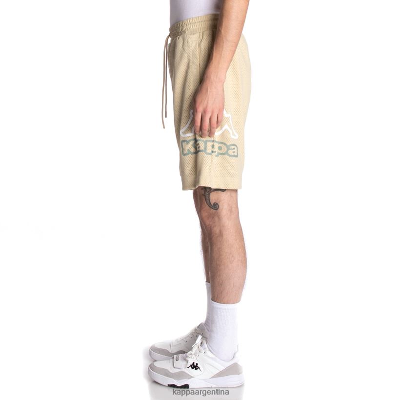 Kappa hombres shorts con logo y venado beige 2FJJXV221