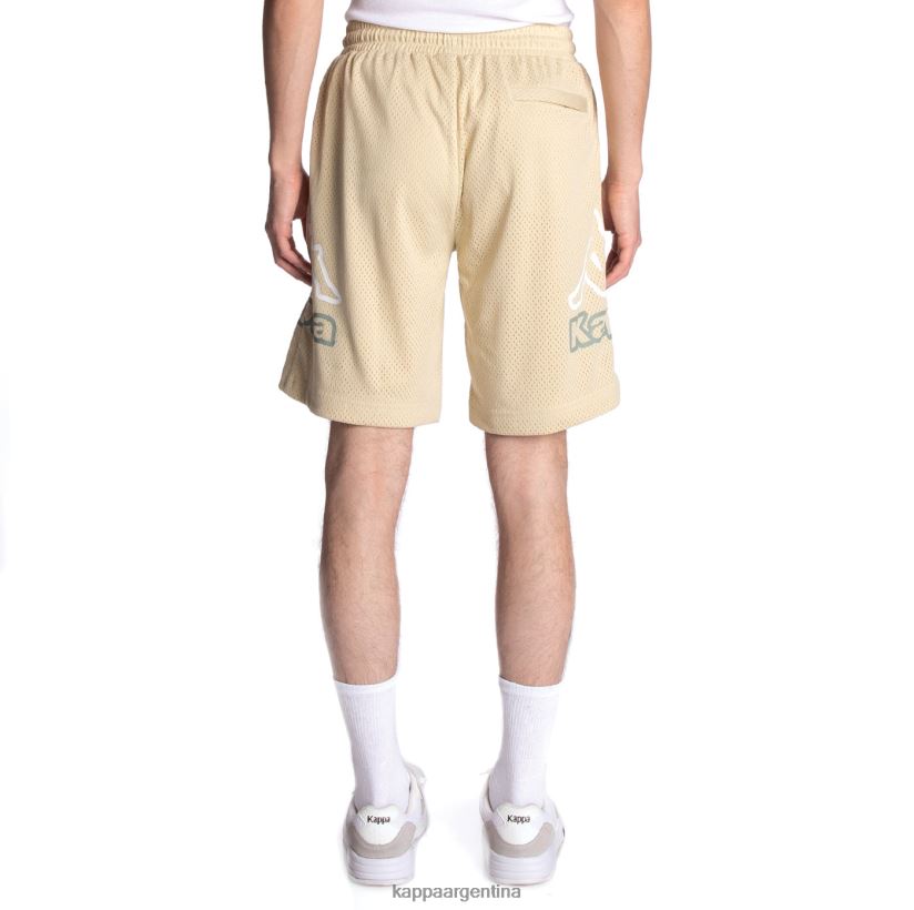 Kappa hombres shorts con logo y venado beige 2FJJXV221