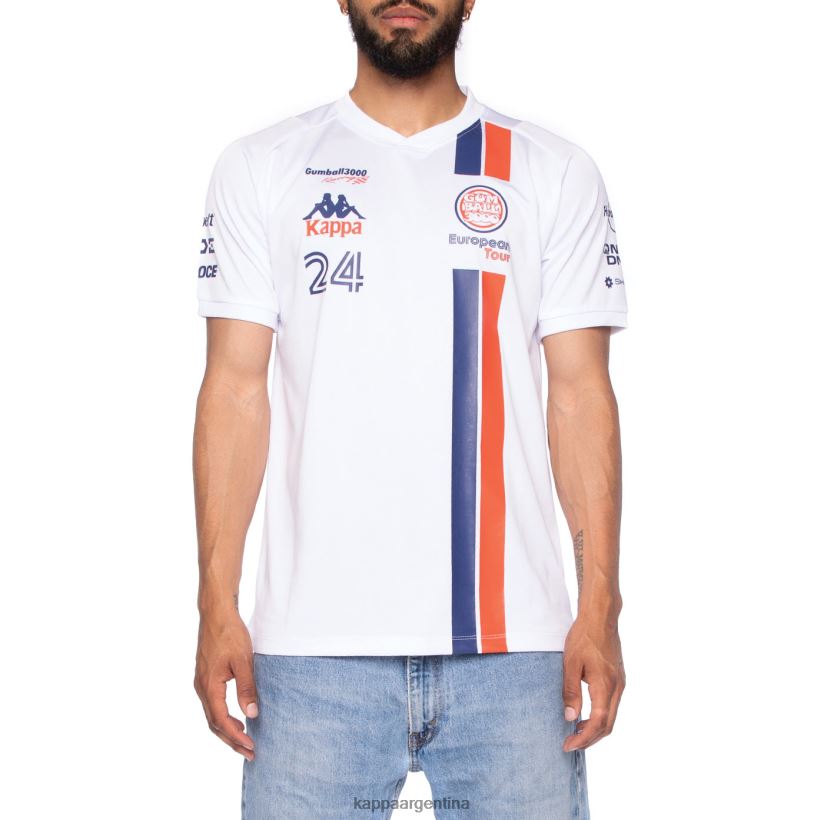 Kappa hombres auténtica camiseta coria gumball 3000 blanco 2FJJXV206