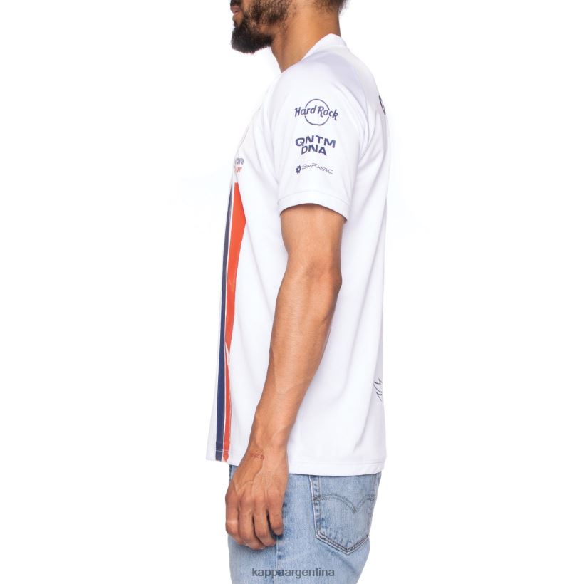 Kappa hombres auténtica camiseta coria gumball 3000 blanco 2FJJXV206