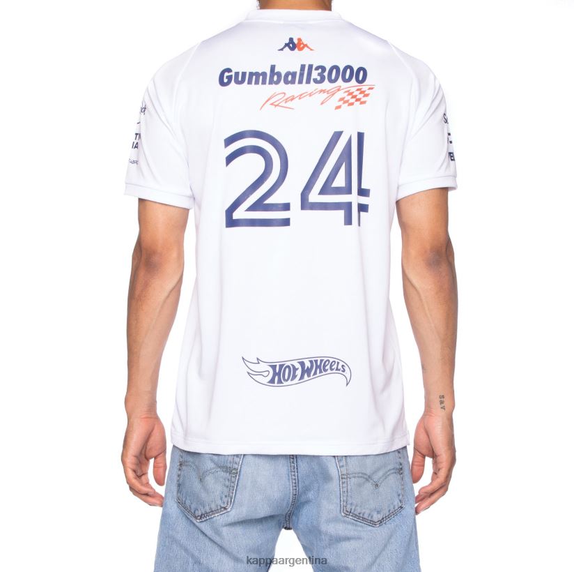 Kappa hombres auténtica camiseta coria gumball 3000 blanco 2FJJXV206