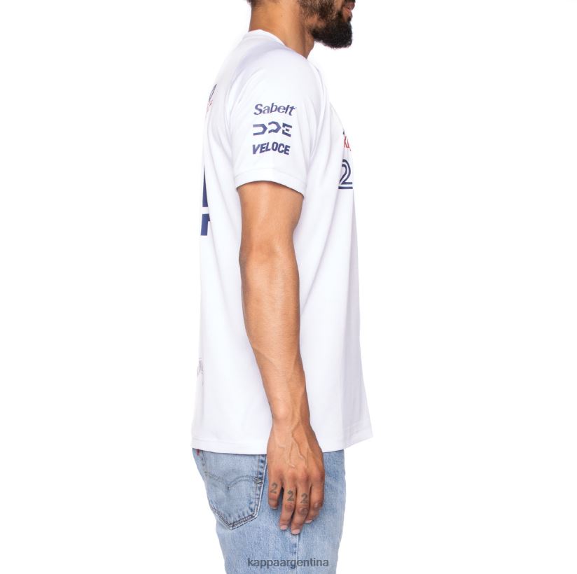 Kappa hombres auténtica camiseta coria gumball 3000 blanco 2FJJXV206