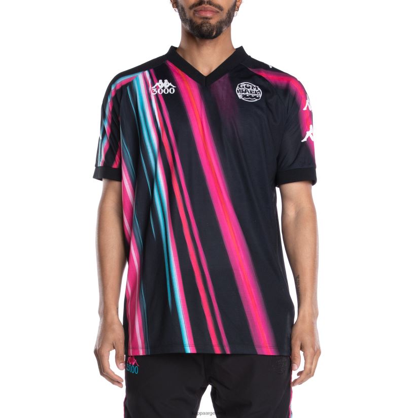 Kappa hombres auténtica camiseta de fútbol de gumball gabz negro rosa 2FJJXV193