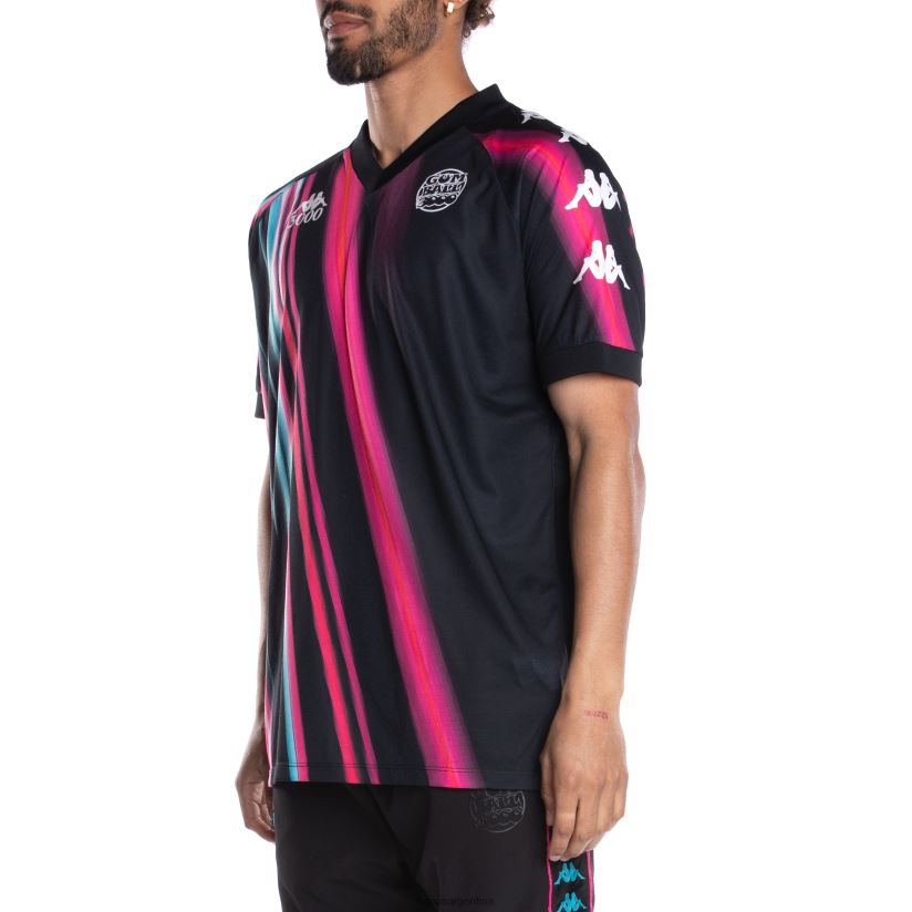 Kappa hombres auténtica camiseta de fútbol de gumball gabz negro rosa 2FJJXV193