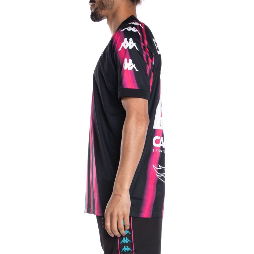 Kappa hombres auténtica camiseta de fútbol de gumball gabz negro rosa 2FJJXV193