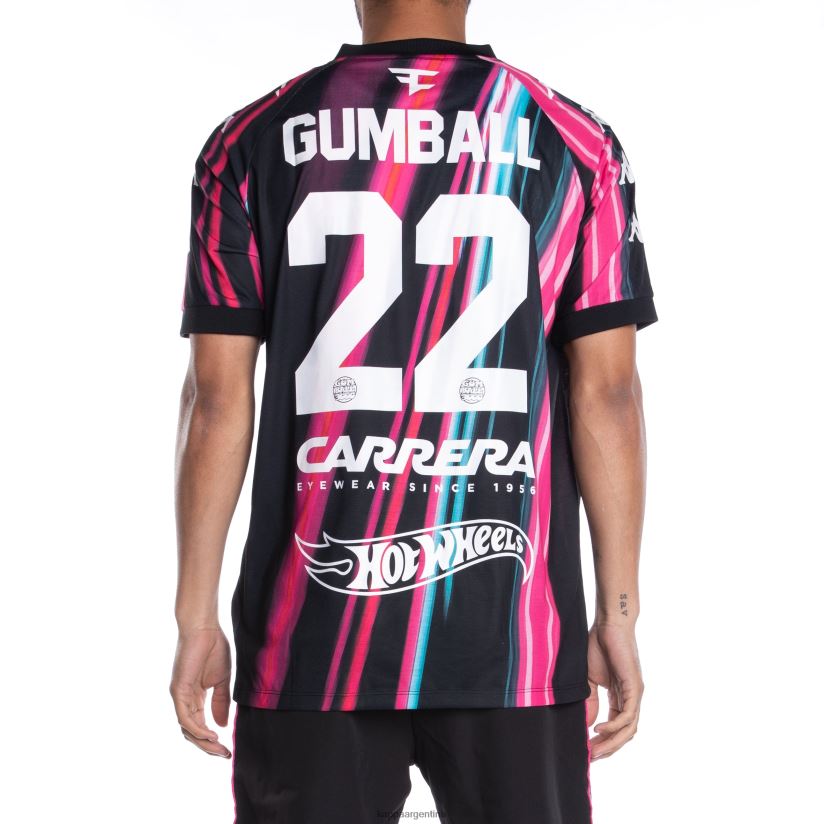 Kappa hombres auténtica camiseta de fútbol de gumball gabz negro rosa 2FJJXV193