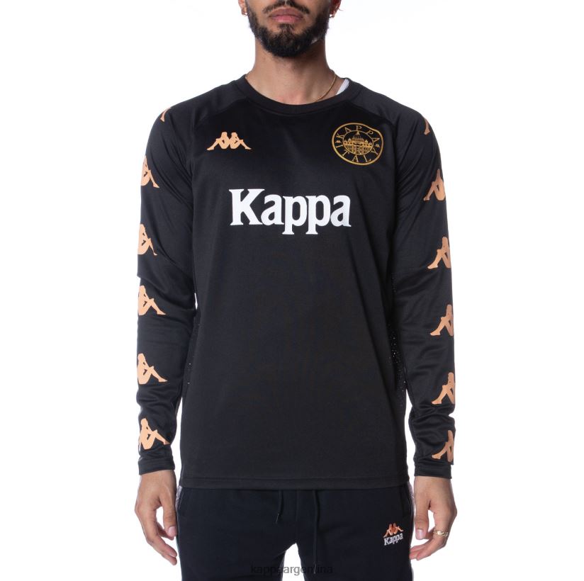 Kappa hombres auténtica camiseta de frederick negro azabache 2FJJXV212
