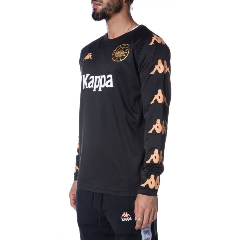 Kappa hombres auténtica camiseta de frederick negro azabache 2FJJXV212