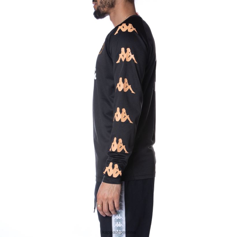 Kappa hombres auténtica camiseta de frederick negro azabache 2FJJXV212