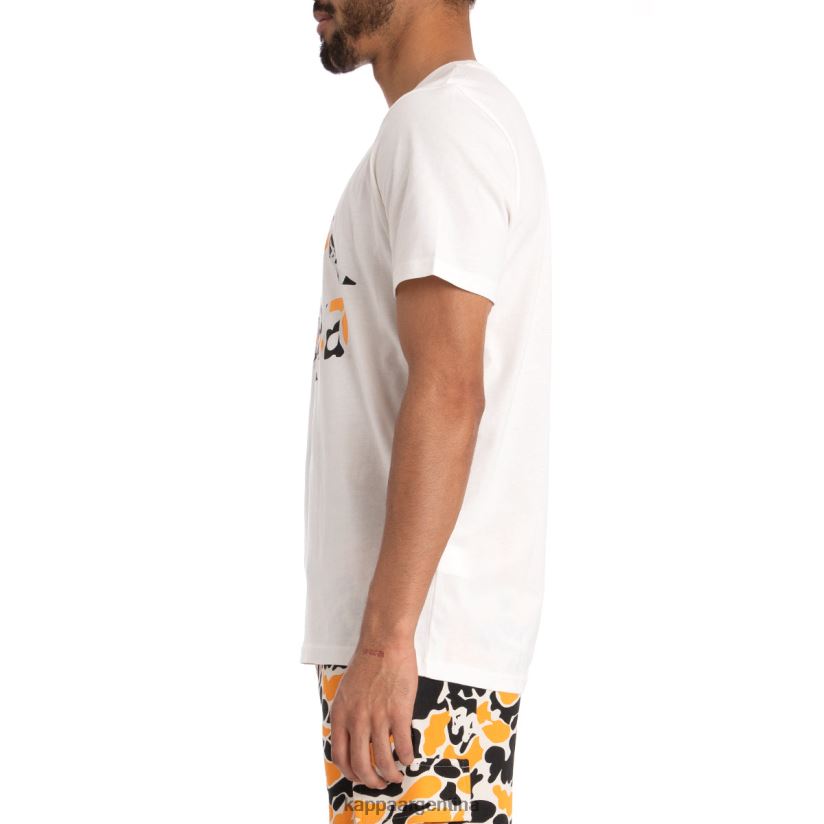 Kappa hombres auténtica camiseta phullo humo negro blanco 2FJJXV177