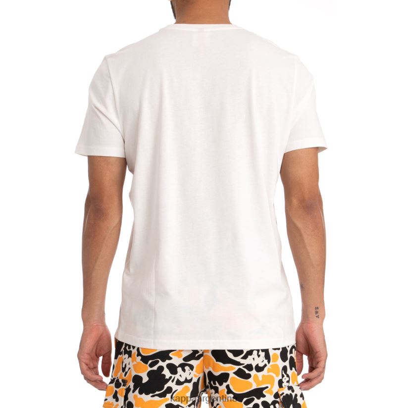 Kappa hombres auténtica camiseta phullo humo negro blanco 2FJJXV177