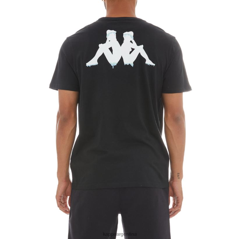 Kappa hombres auténtica camiseta sfreeze humo negro 2FJJXV178