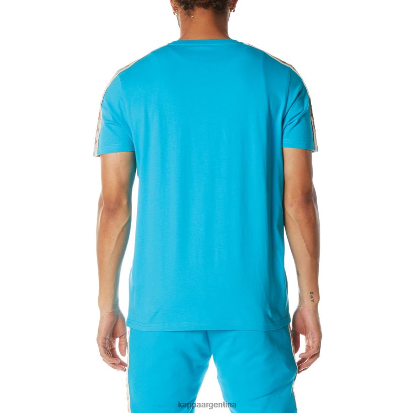 Kappa hombres camiseta 222 banda deto 2 aguamarina oscura 2FJJXV176