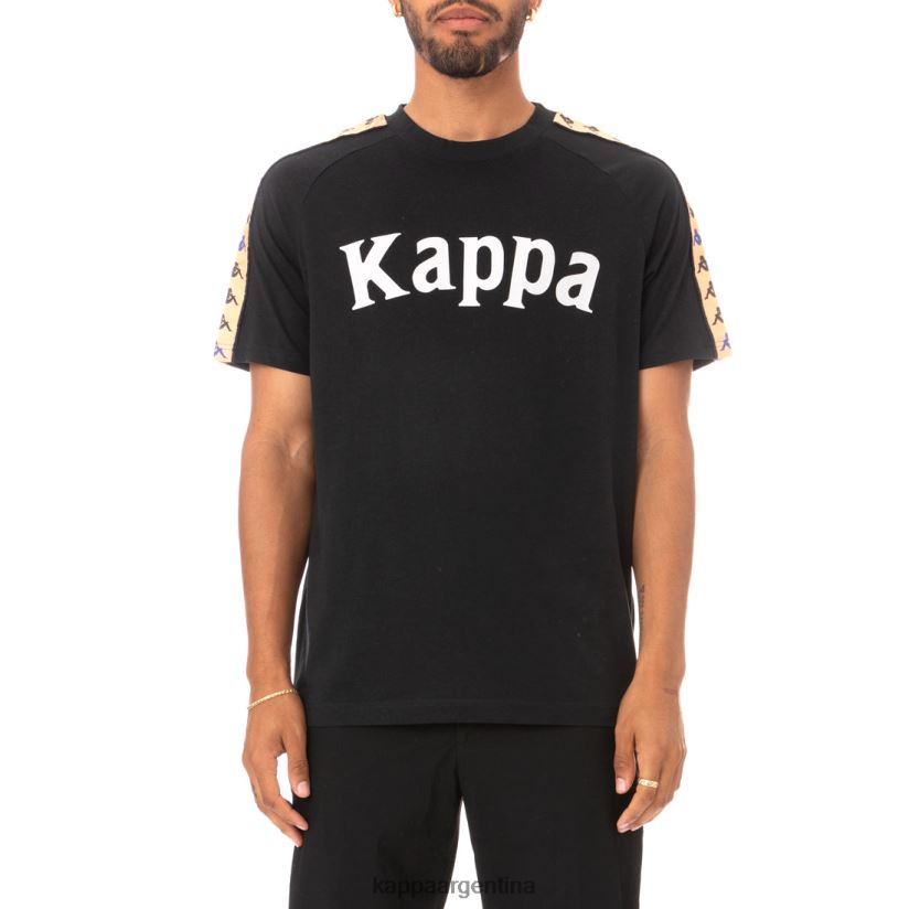 Kappa hombres camiseta 222 banda deto negro 2FJJXV183