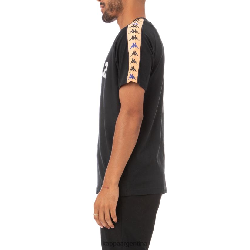 Kappa hombres camiseta 222 banda deto negro 2FJJXV183